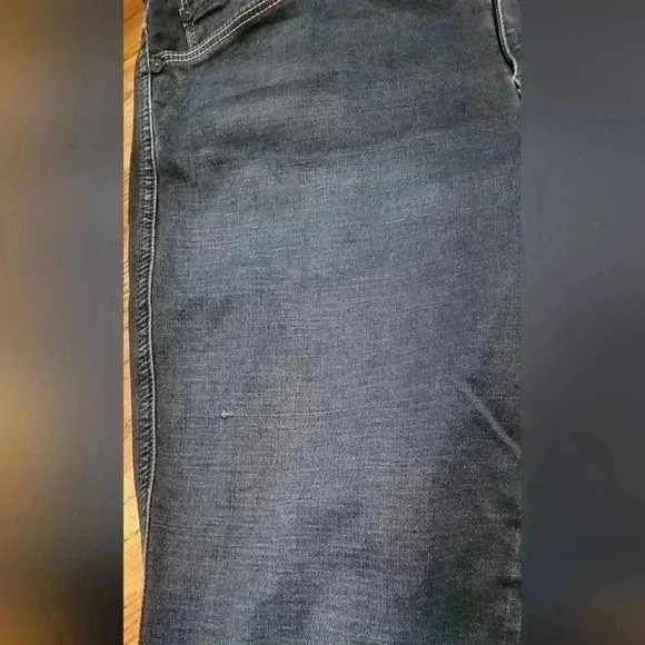 7 For All Mankind Kaylie Low Rise Flare Flared Dark Wash Blue Jeans Size 29 - Picture 7 of 14